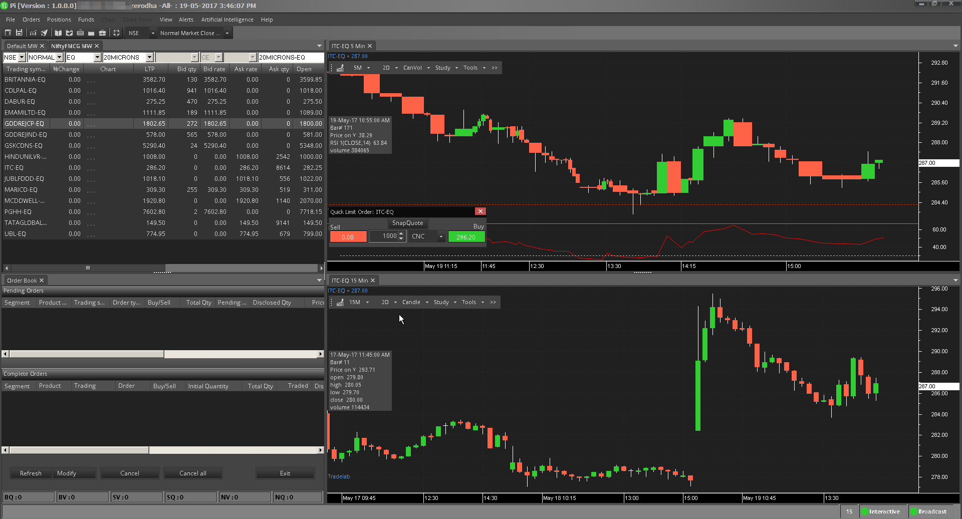 Zerodha Pi Review - Desktop based Trading Terminal ...