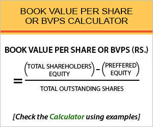 Book Value per share Calculator