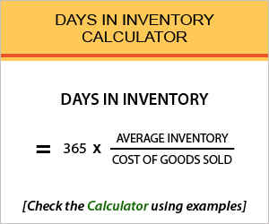 Days in Inventory Calculator